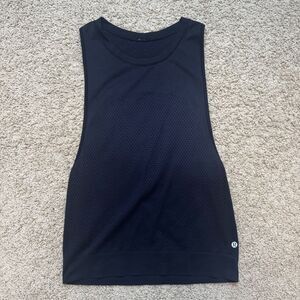 Lululemon Swiftly Breeze Muscle Tank Top Navy Blue Excellent Condition